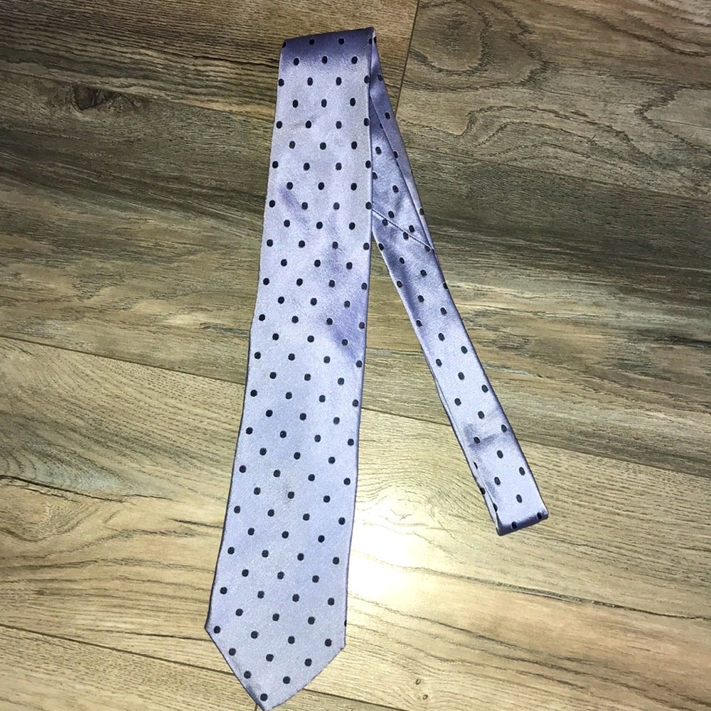 Lario Blue Polka dot Italian Silk Tie